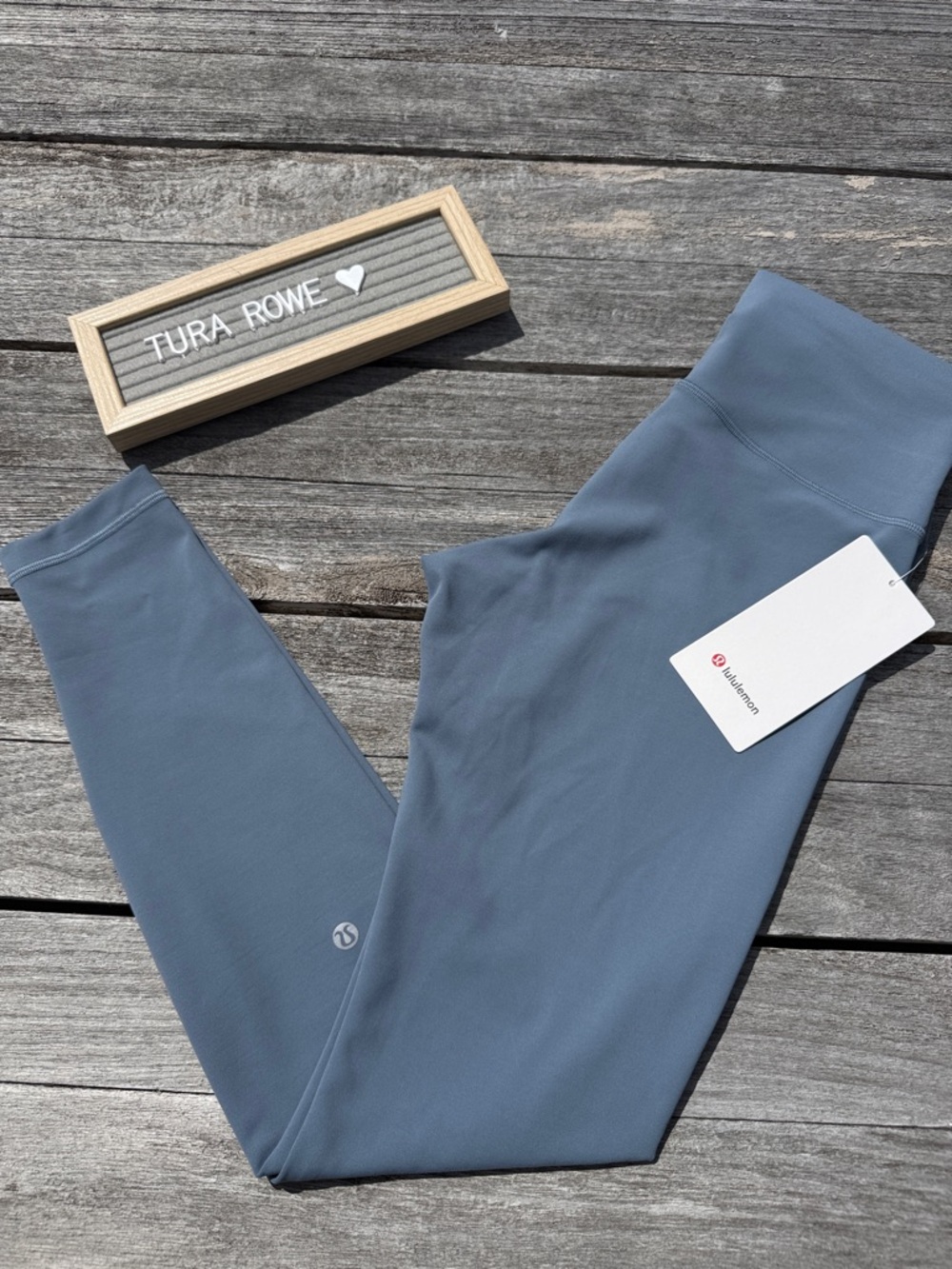 Lululemon Wunder Train No Line High-Rise Tight 28" Steel Blue Size 8 NWT